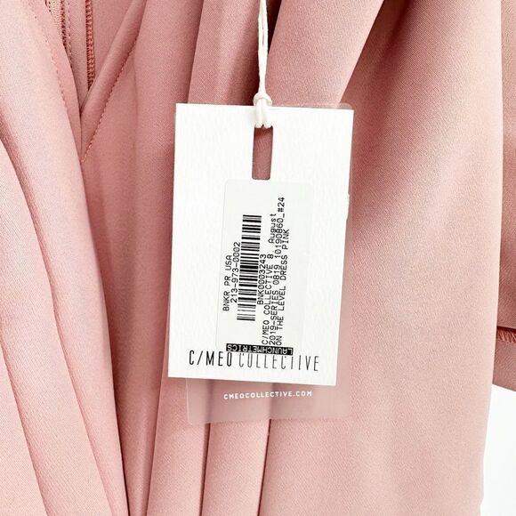 NEW Asos C/MEO On The Level Mini Dress Puff Sleeve Pink Small - Picture 9 of 12